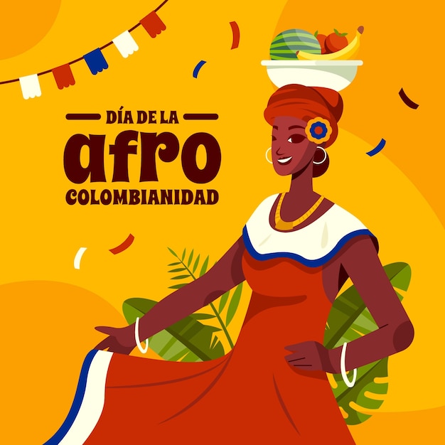 Vector platte afrocolombianidad illustratie