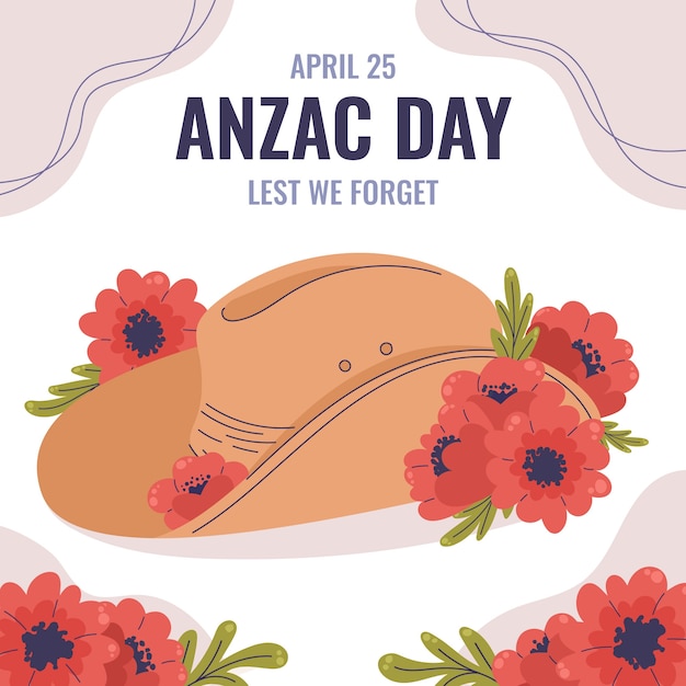 Vector platte anzac dag illustratie