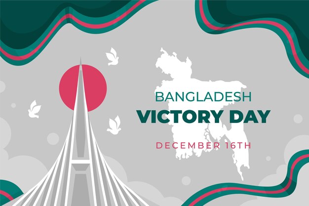 Platte bangladesh overwinningsdag achtergrond