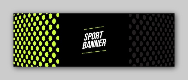 Vector platte banner sport ontwerpsjabloon