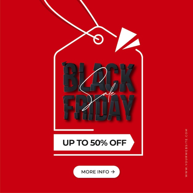 Platte Black Friday verkoop achtergrond ontwerpsjabloon