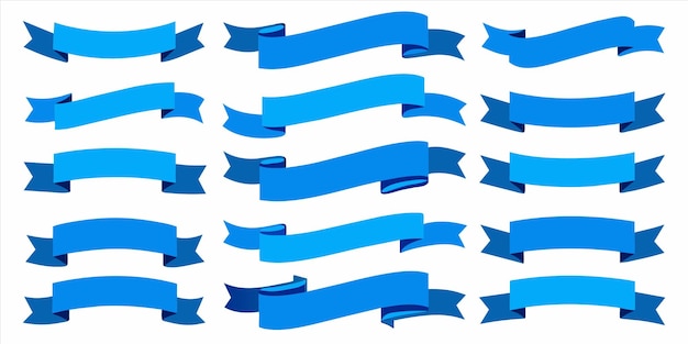 platte blauwe lint vector illustratie voor meervoudig gebruik