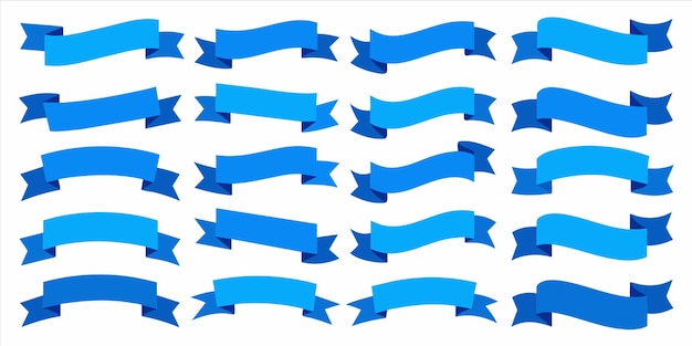 platte blauwe lint vector illustratie voor meervoudig gebruik
