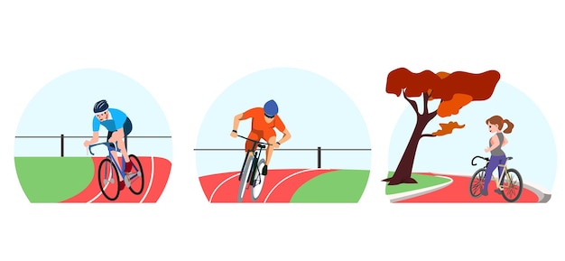 Vector platte bundel sport ontwerp illustratie
