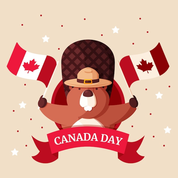 Platte canada dag illustratie