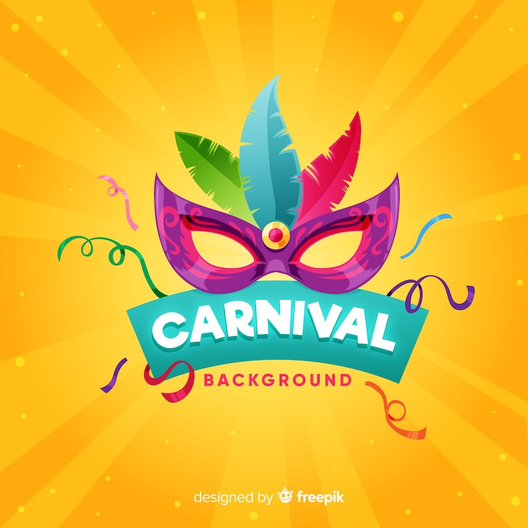 Vector platte carnaval achtergrond