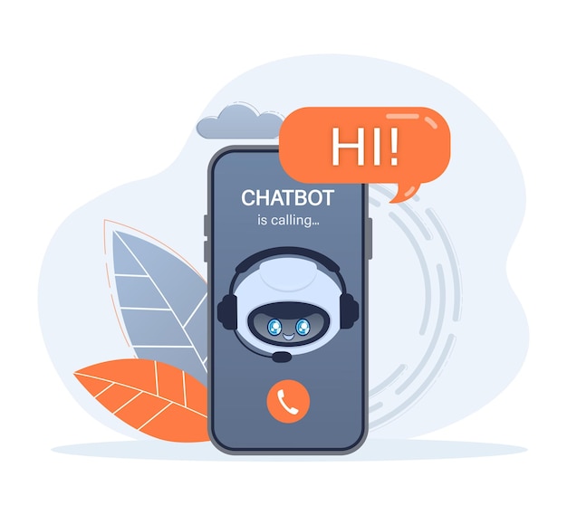 Platte chatbot voor webdesign Platte isometrische vectorillustratie Kunstmatige intelligentie