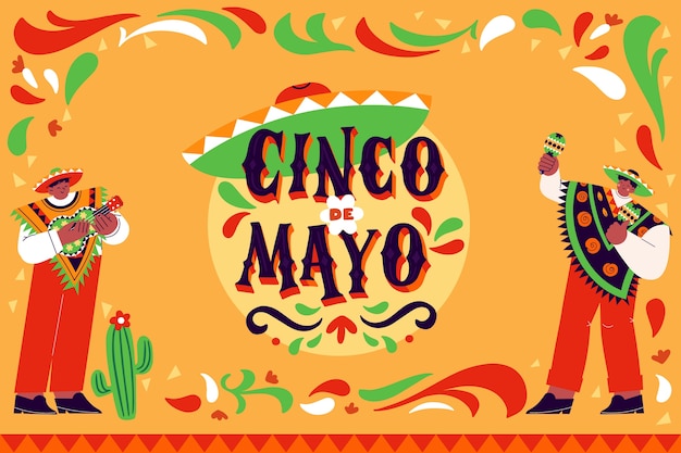 Platte cinco de mayo achtergrond