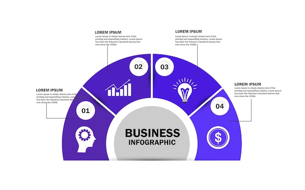 Platte cirkeldiagram infographic