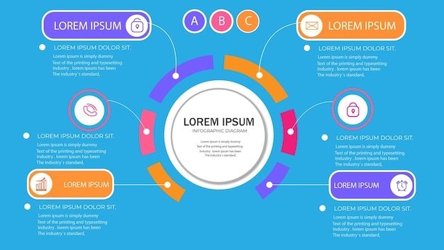 Platte cirkeldiagram infographic