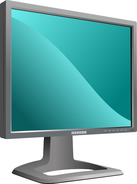 Platte computermonitor Display Vector illustratie