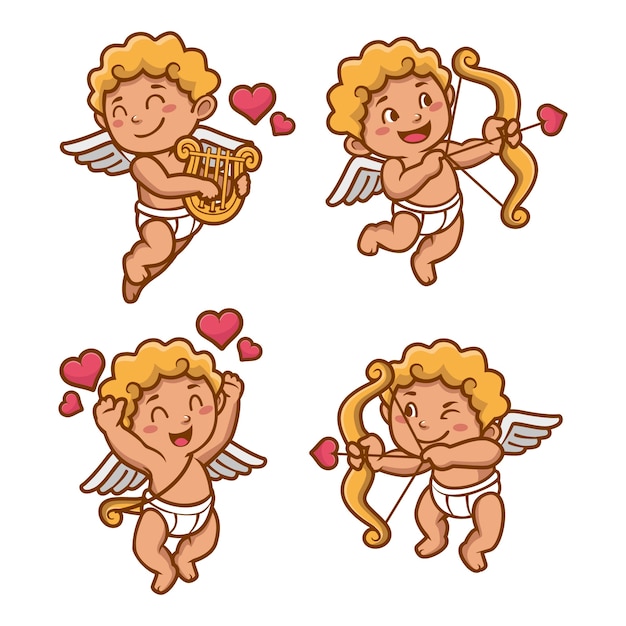 Platte Cupido-karakterverzameling