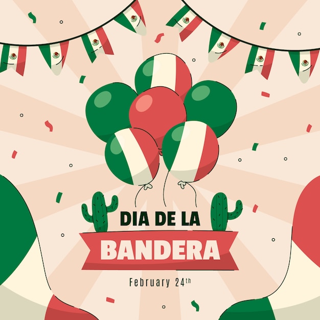 Platte dia de la bandera illustratie