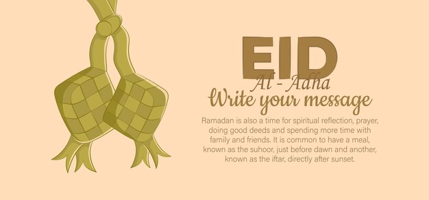 Platte eid al-adha illustratie