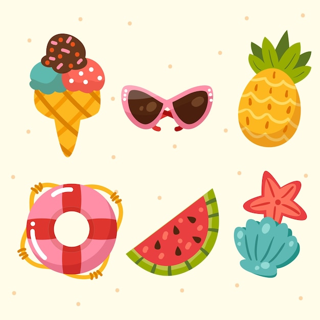 Platte elementencollectie voor de zomer