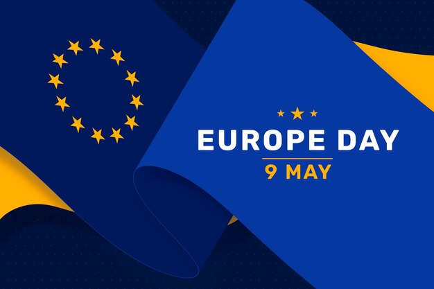 Platte europa dag achtergrond