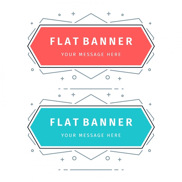 Platte geometrische vector banners.