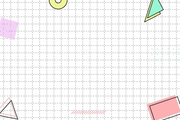 Platte gestippelde raster geometrische memphis achtergrond