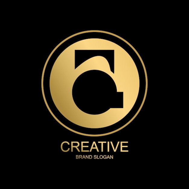 Vector platte grafische gouden designer logo pack