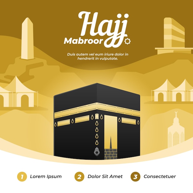 Platte Hajj Mabroor Illustratie