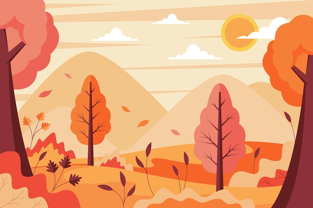 Platte herfst achtergrond