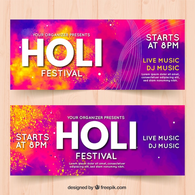 Platte holi festival banner