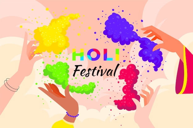 Platte holi-illustratie