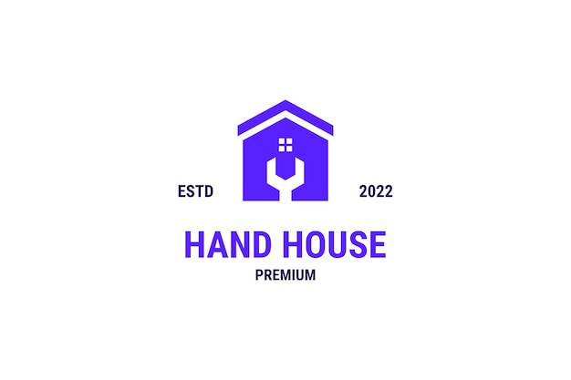 Platte huis huis service logo ontwerp vector pictogram illustratie idee