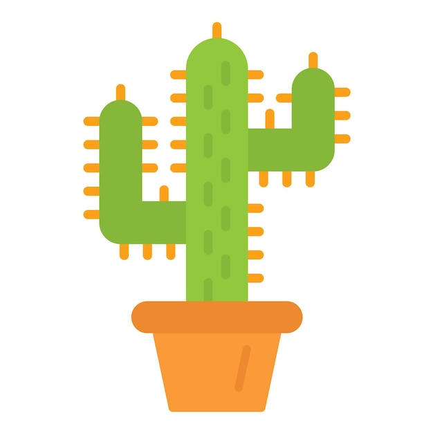 Platte illustratie van de cactus