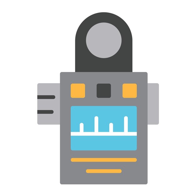 Vector platte illustratie van de camerameter