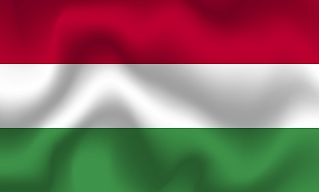 Platte illustratie van de Hongaarse nationale vlag