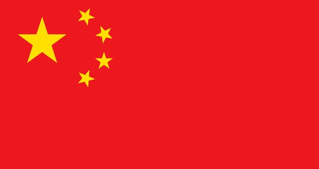 Vector platte illustratie van de nationale vlag van china