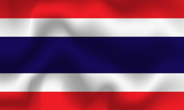 Vector platte illustratie van de nationale vlag van thailand