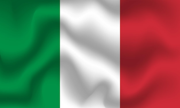 Platte illustratie van Italië Nationale vlag