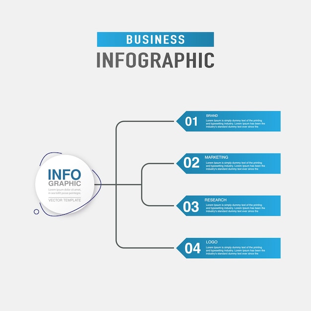 Platte infographic elementenset