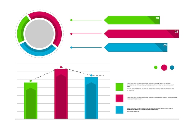 Platte infographic elementontwerp