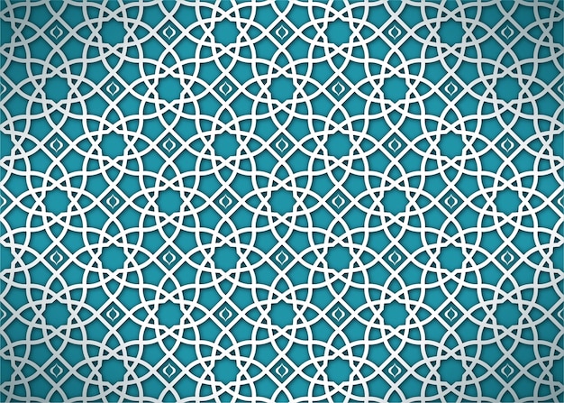 Vector platte islamitische patroonachtergrond