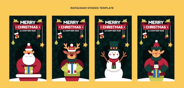 Platte kerst instagram verhalencollectie