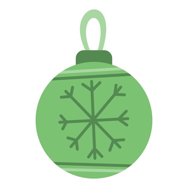 Vector platte kerstbal ornament element kerstevenement vectorillustratie