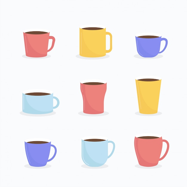 PLATTE KOFFIEKOP VECTOR