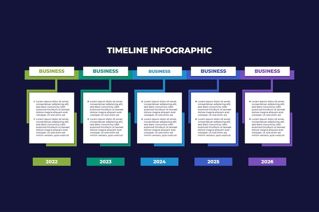 Platte minimalistische zakelijke infographic-sjabloon