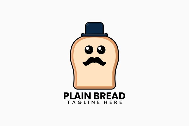 Platte moderne sjabloon meneer gewoon brood logo