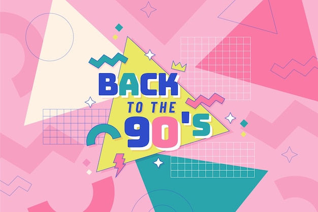 Platte nostalgische jaren 90 achtergrond