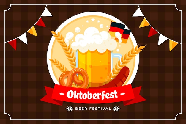 Platte oktoberfest achtergrond