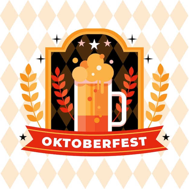 Platte oktoberfest illustratie