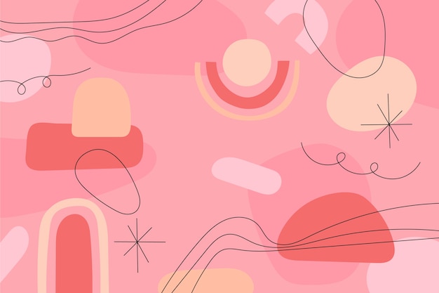 Platte ontwerp abstracte vormen behang