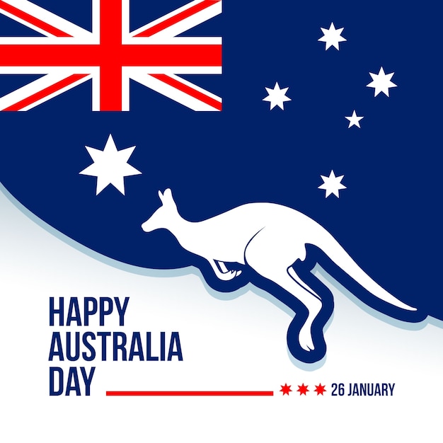 Vector platte ontwerp australië dag concept