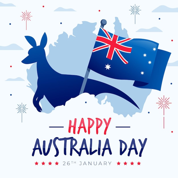 Platte ontwerp australië dag