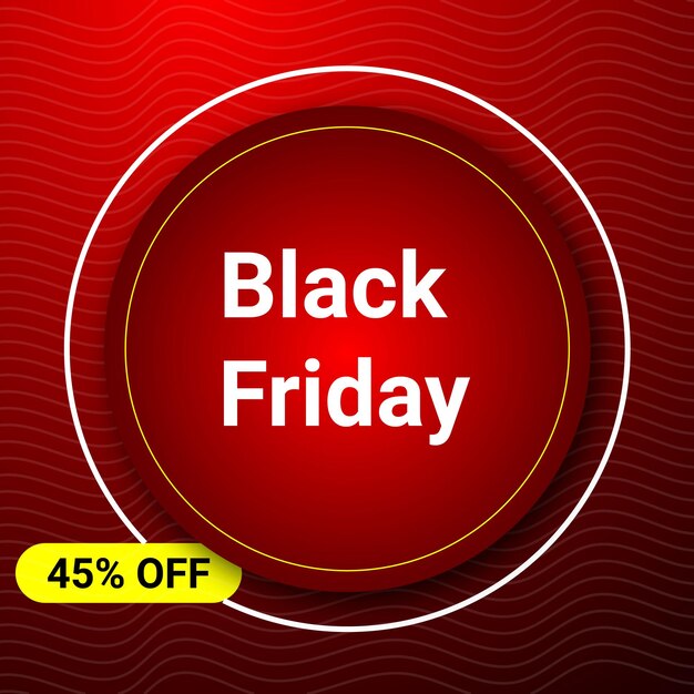 Vector platte ontwerp black friday vector ontwerp