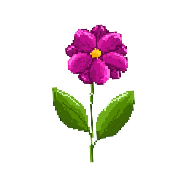 Vector platte ontwerp bloem pixel kunst illustratie